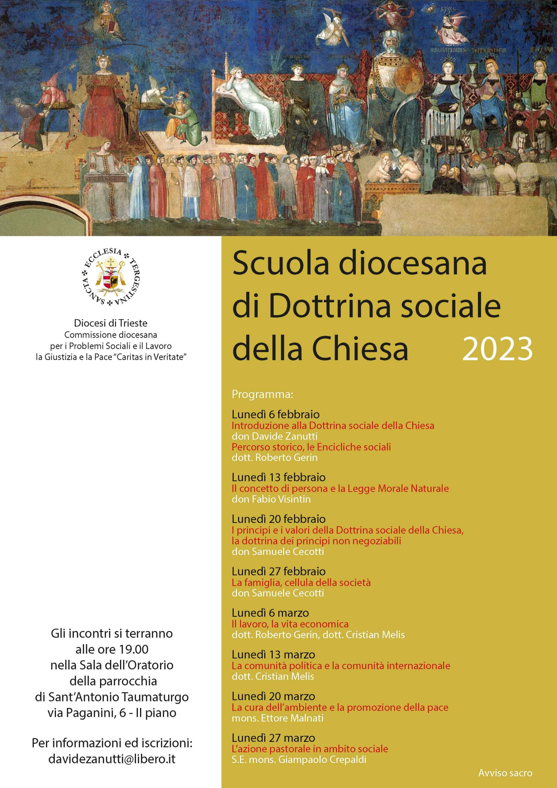 Scuola diocesana di Dottrina sociale della Chiesa