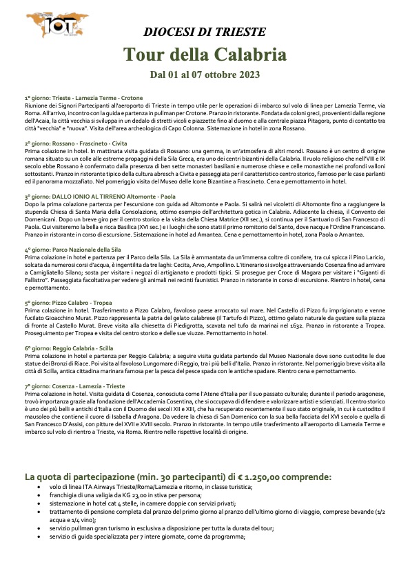 Manifesto in A4 Calabria ottobre 2023