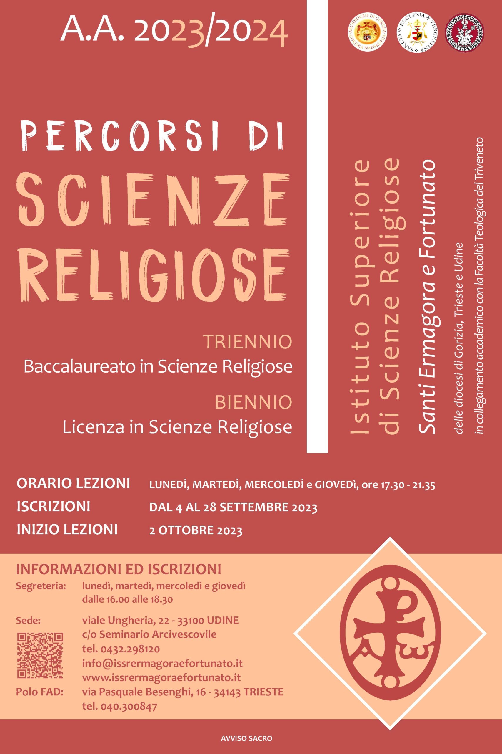 Aperte le iscrizioni all’Istituto Superiore di Scienze Religiose