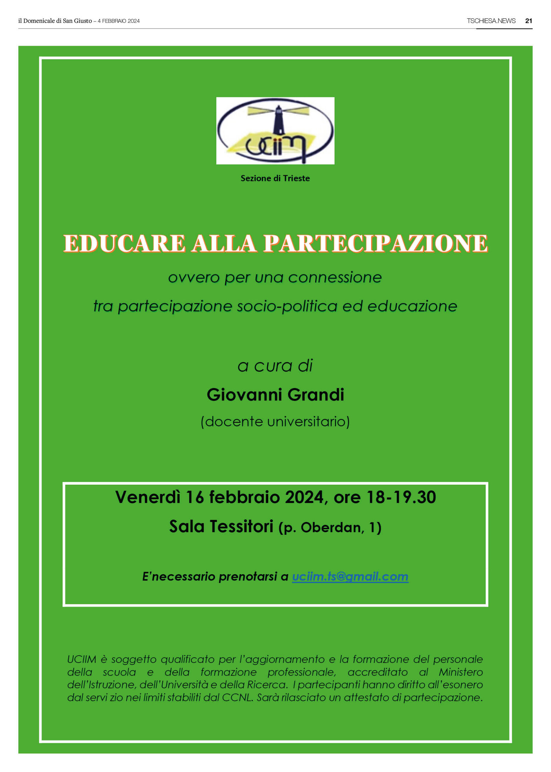 il Domenicale di San Giusto n. 113