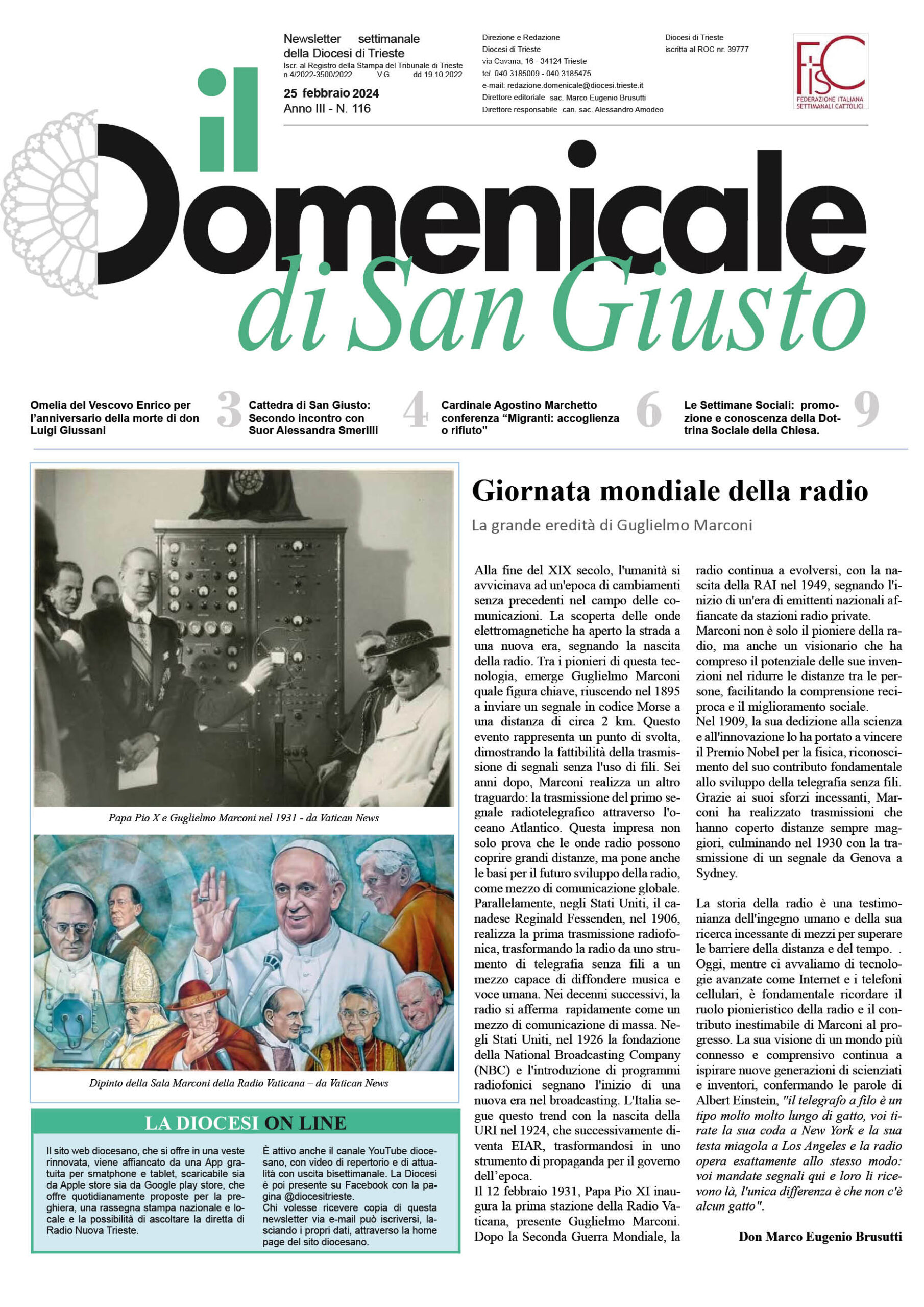 il Domenicale di San Giusto n. 116