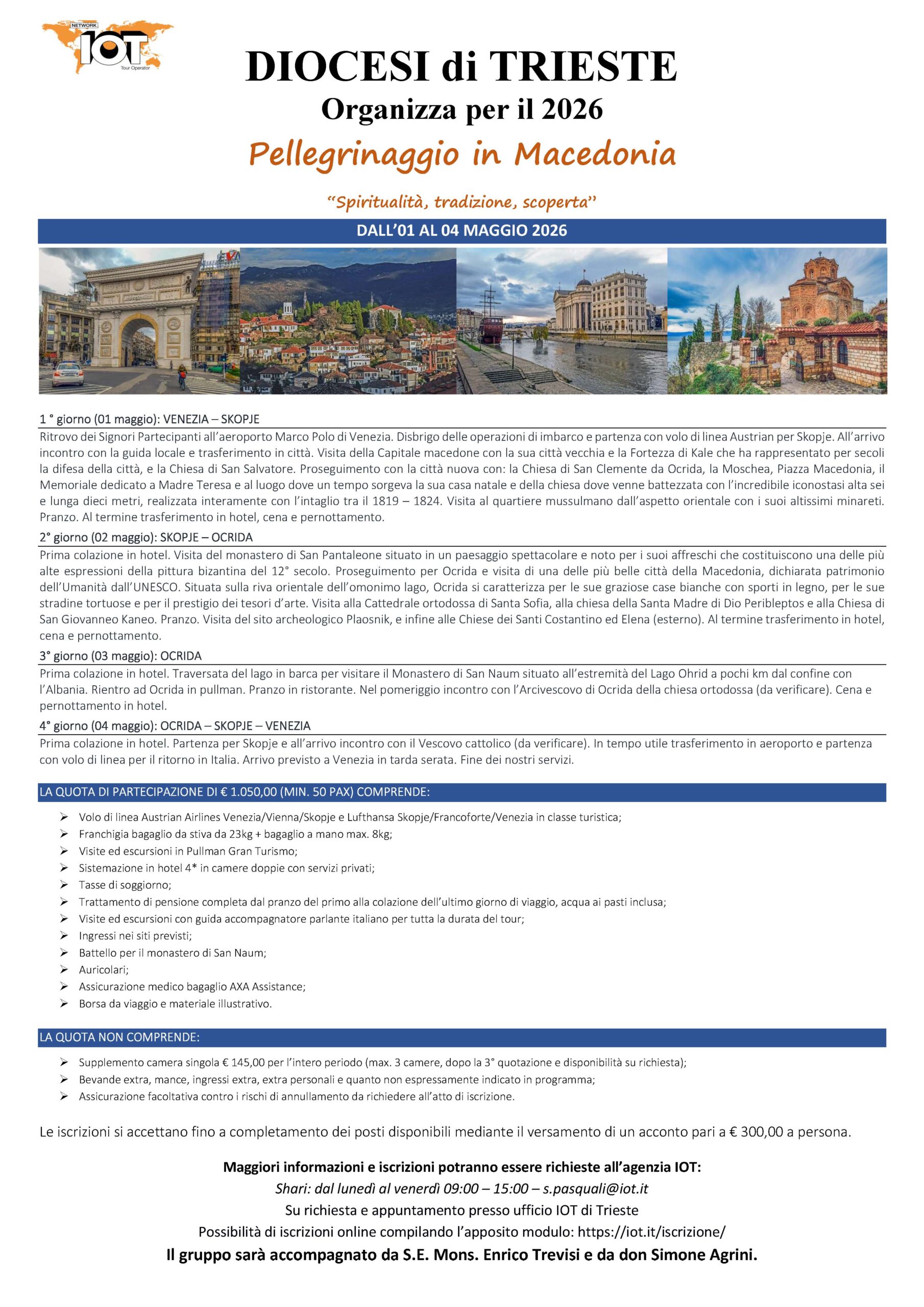 Pellegrinaggio in Macedonia | Dall’1 al 4 maggio 2026