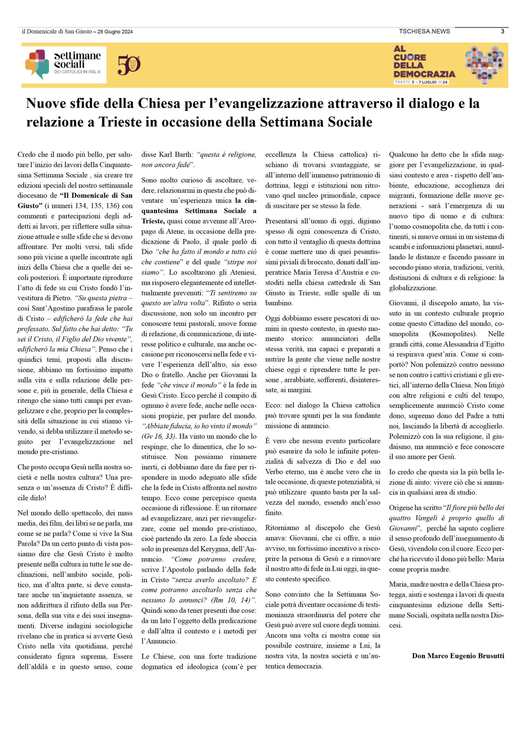 il Domenicale di San Giusto n. 134